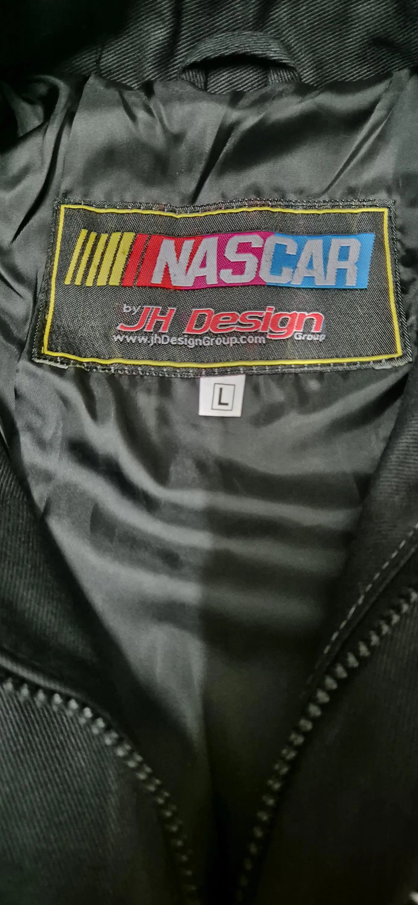 Vintage Nascar JH Design Pepsi Black Cotton Jacket