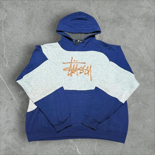 Stüssy Vintage Reworked Embroidered Unisex Hoodie Size XL