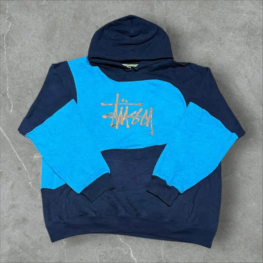 Stüssy Vintage Reworked Embroidered Unisex Hoodie Size XL
