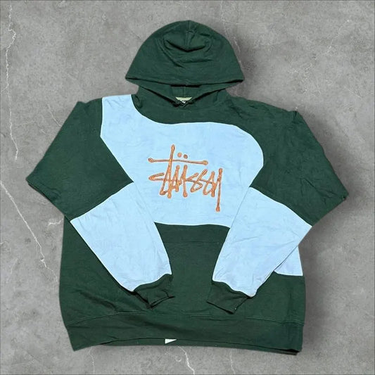 Stüssy Vintage Reworked Embroidered Unisex Hoodie Size L