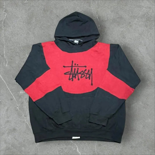 Stüssy Vintage Reworked Embroidered Unisex Hoodie Size XL
