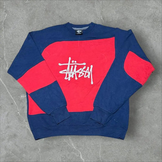 Stüssy Vintage Reworked Embroidered Unisex Sweatshirt Size L