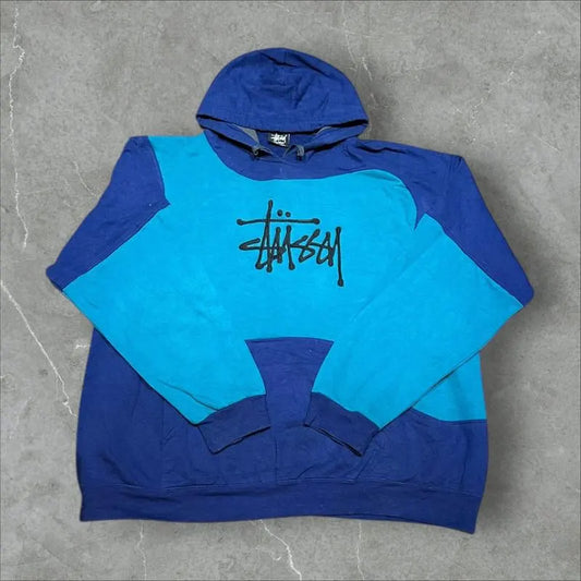 Stüssy Vintage Reworked Embroidered Unisex Hoodie Size XXL
