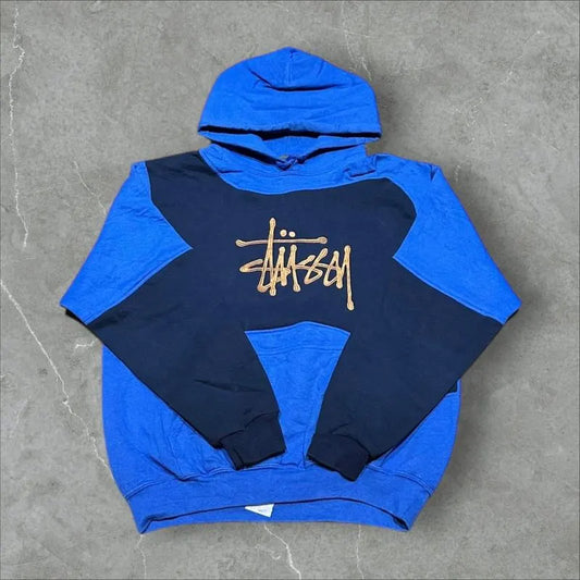Stüssy Vintage Reworked Embroidered Unisex Hoodie Size L