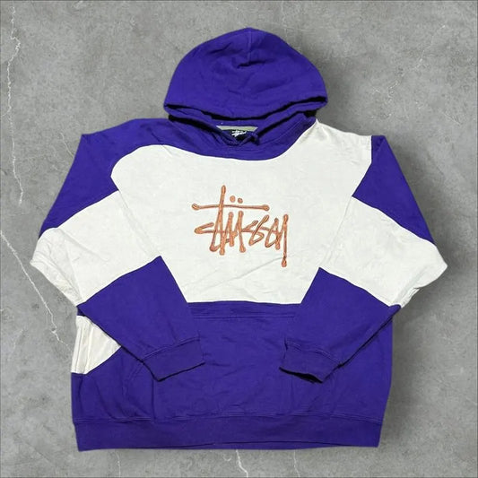 Stüssy Vintage Reworked Embroidered Unisex Hoodie Size L