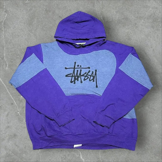 Stüssy Vintage Reworked Embroidered Unisex Hoodie Size L