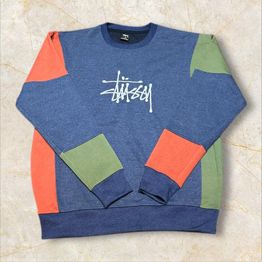 Stüssy Vintage Reworked Embroidered Unisex Sweatshirt Size L